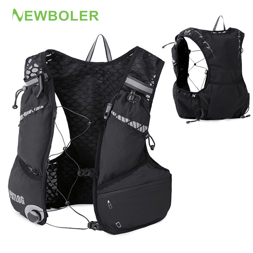 Cycling Commute Backpack - NEWBOLER กระเป๋าเป้สะพายหลังสำหรับวิ่งเทรลกลางแจ้ง 8L น้ำหนักเบาเป็นพิเศษ สำหรับผู้หญิง ผู้ชาย