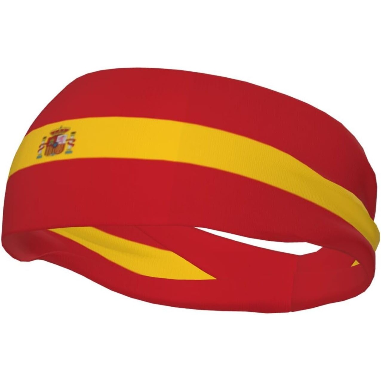 Cycling To Work - ที่คาดผมลายธงชาติสเปนสำหรับผู้หญิงผู้ชาย ที่คาดผมกันเหงื่อสำหรับเล่นกีฬา วิ่ง ปั่นจักรยาน โยคะ ออกกำลังกาย