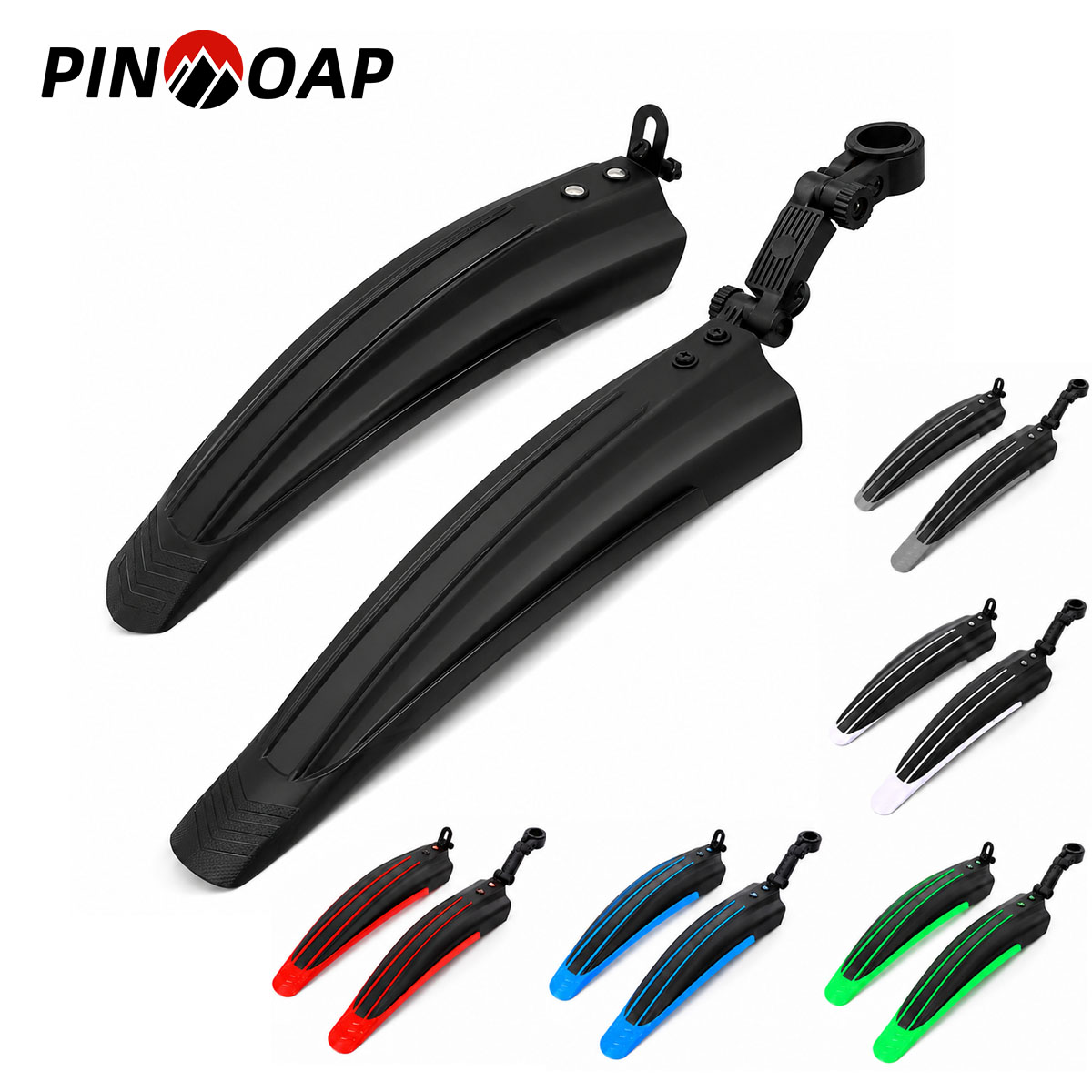 Cycling Commute In Rain - PINMOAP ชุดบังโคลนจักรยาน 2 ชิ้น บังโคลนหน้า-หลัง ป้องกันน้ำกระเซ็น