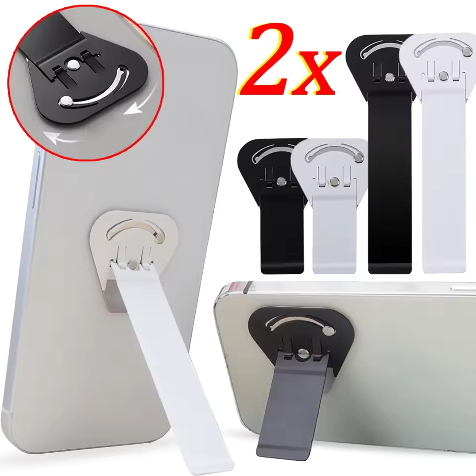 Kickstand Adjustable - ขาตั้งโทรศัพท์มือถือแบบหมุนได้ ทำจากสแตนเลส พร้อมกาวในตัว พับเก็บได้ ใช้ได้กับ iPad