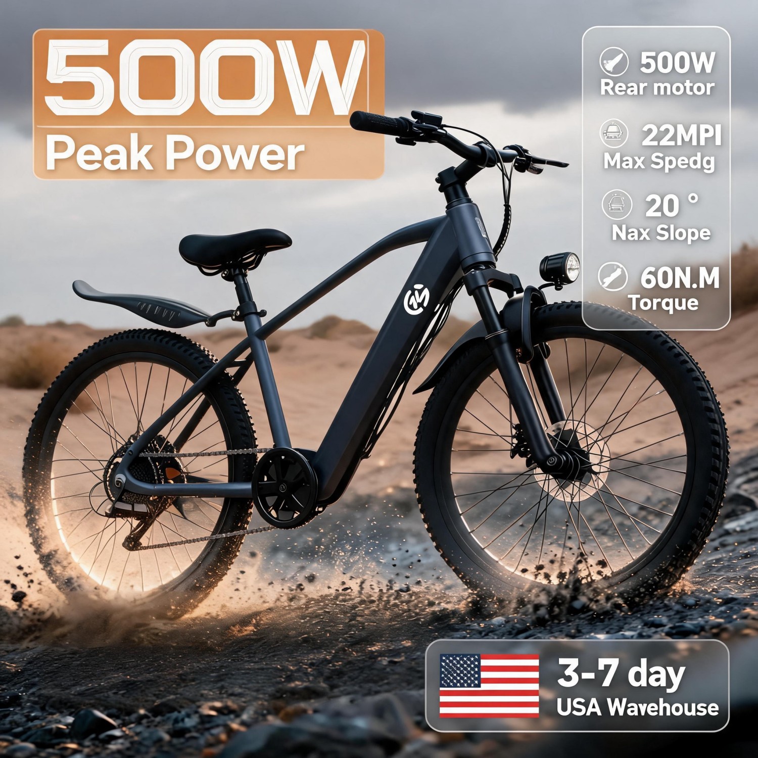 Cycling Commuting - ไซเบอร์มันเดย์ จักรยานไฟฟ้าออลเทอร์เรน จักรยานไฟฟ้าสำหรับการเดินทางแบบออฟโรดระดับแข่งขัน พร้อมระบบพลังงานที่ปรับแต่งโดยผู้เชี่ยวชาญด้านการปั่นจักรยานและระบบช่วยปั่น โครงสร้างระดับพรีเมียม มาพร้อมชุดเครื่องมือล็อคฟรี