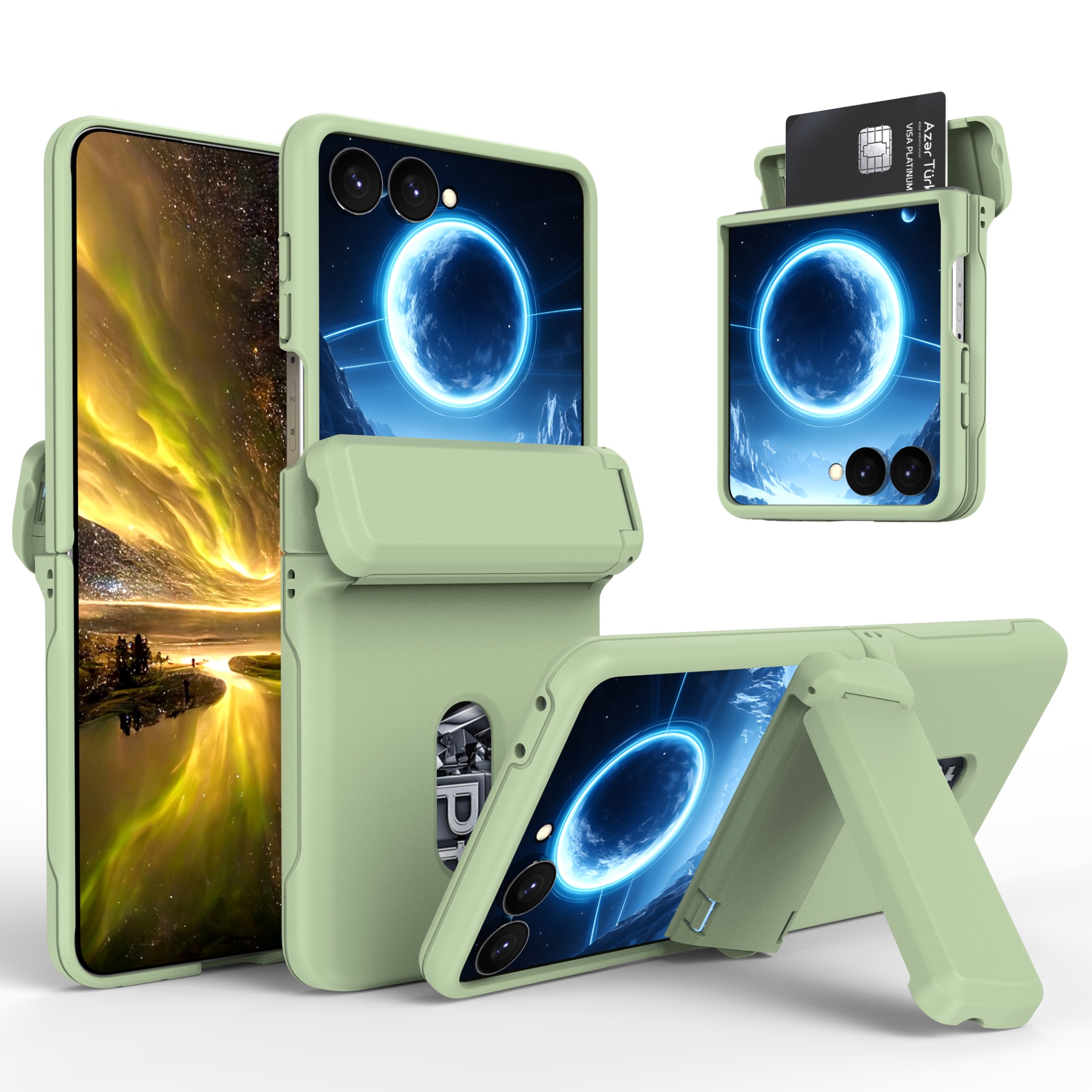 Kickstand Adjustable - เคสโทรศัพท์แบบมีขาตั้งพร้อมบานพับป้องกัน สำหรับ Samsung Z Flip 8
