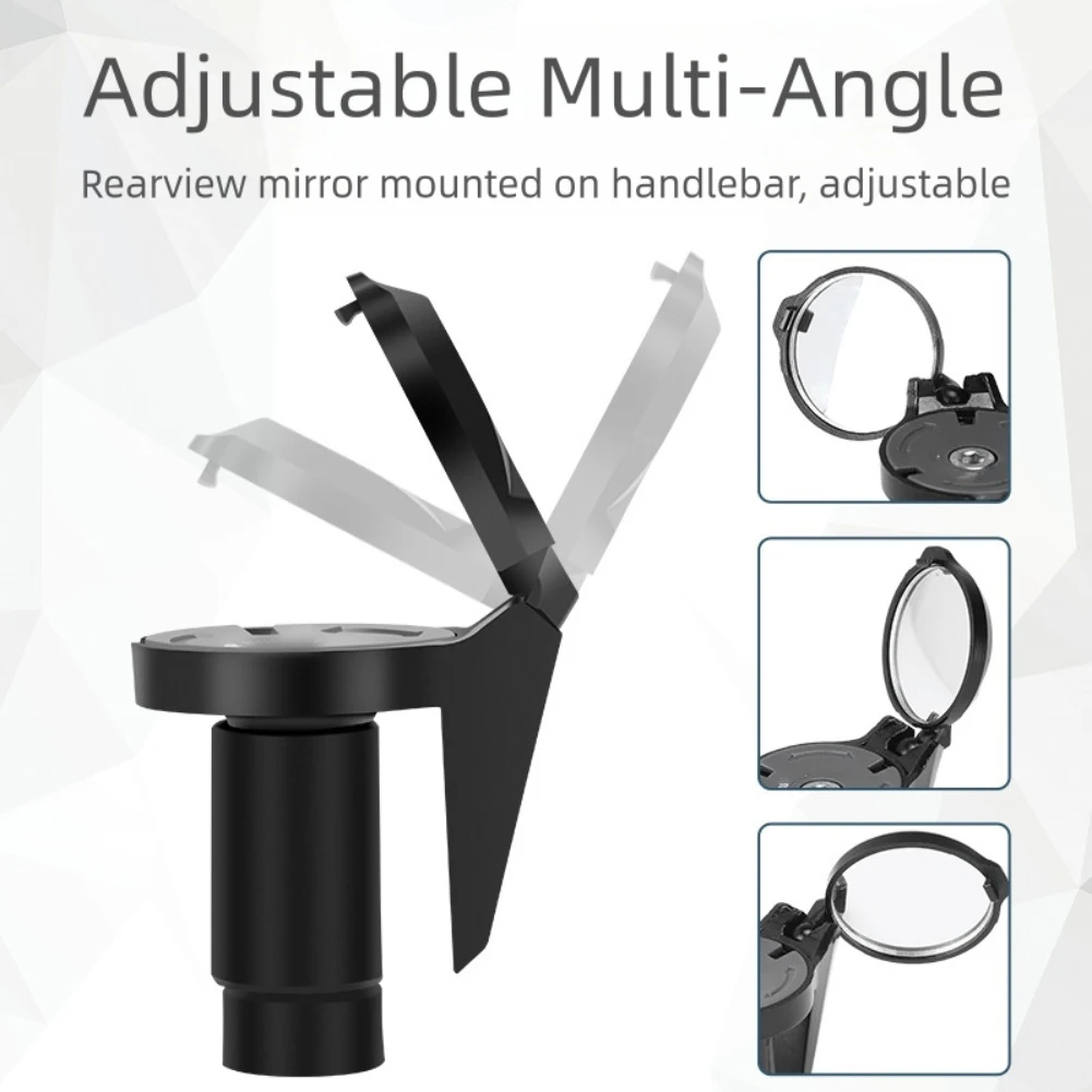 Mirror Handlebar Convex - กระจกมองหลังปลายแฮนด์จักรยาน - 360 ° การออกแบบกระจกสะท้อนแสงแบบนูนสำหรับจักรยานเสือหมอบและจักรยานเสือภูเขา -