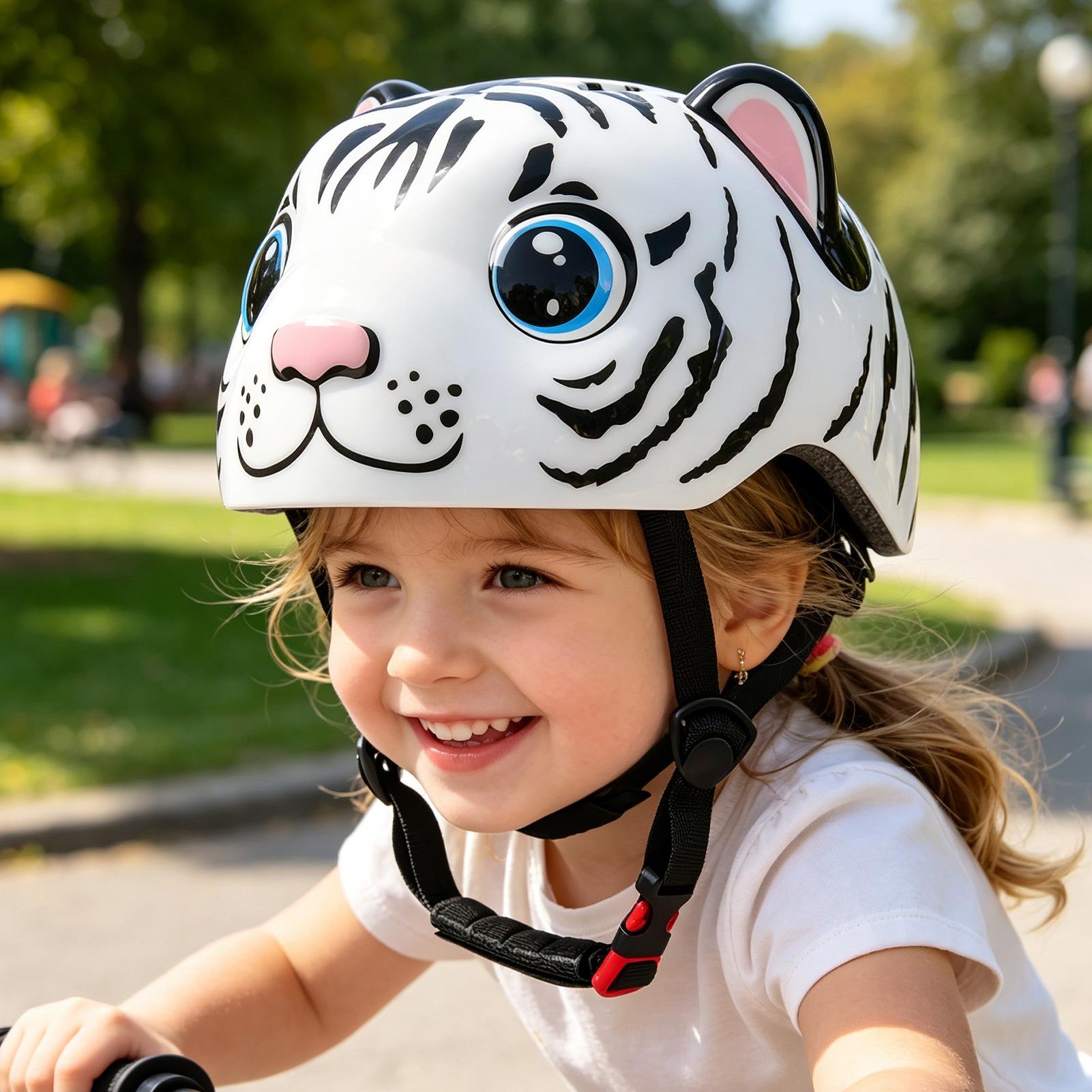 Commute Cycling Helmet - หมวกกันน็อคสำหรับเด็กลายเสือ หมวกกันน็อคแบบปรับได้สำหรับเด็ก หมวกกันน็อคสำหรับเด็กอายุ 2-6 ปี โรงเรียนประจำวัน