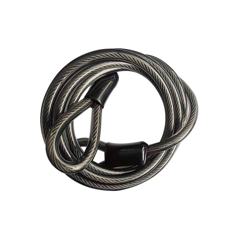 Cable Lock Flexible - สายล็อคจักรยานกันขโมยแบบพับได้ ห่วงคู่ สายเหล็กแข็งแรง ทนทานต่อการสึกหรอ สายถักแบบเชือก