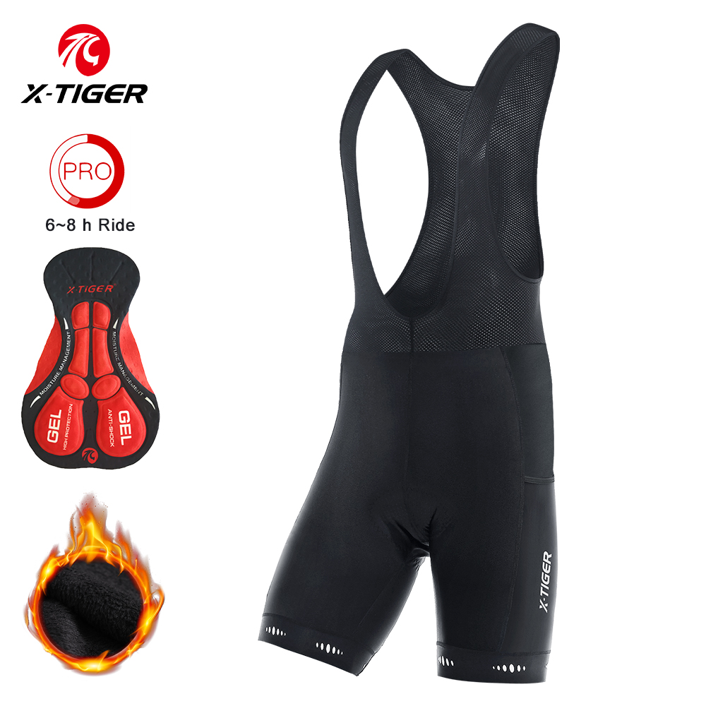 Cycling Commute Backpack - X-TIGER ผู้ชายขนแกะอบอุ่นแบกเป้ขี่จักรยานกางเกงขาสั้นฤดูใบไม้ร่วงและฤดูหนาวจักรยานเสือหมอบขี่จักรยานแบกเป้กางเกงขาสั้น