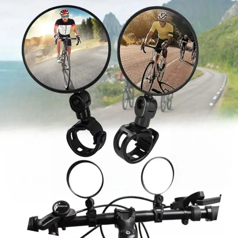 Mirror Handlebar Convex - กระจกมองหลังจักรยานอเนกประสงค์ 360 องศา ° กระจกมองหลังแบบปรับหมุนได้ มุมกว้าง