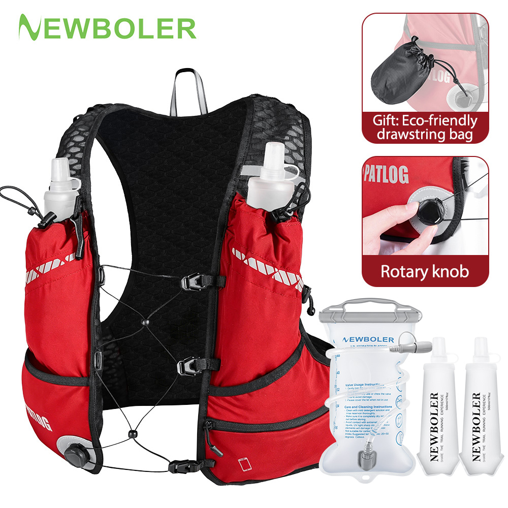 Cycling Commute Backpack - NEWBOLER กระเป๋าเป้สะพายหลังสำหรับวิ่งเทรลกลางแจ้ง น้ำหนักเบา สำหรับผู้หญิงและผู้ชาย กระเป๋าใส่น้ำสำหรับวิ่งแข่ง กระเป๋าสำหรับมาราธอนและปั่นจักรยาน