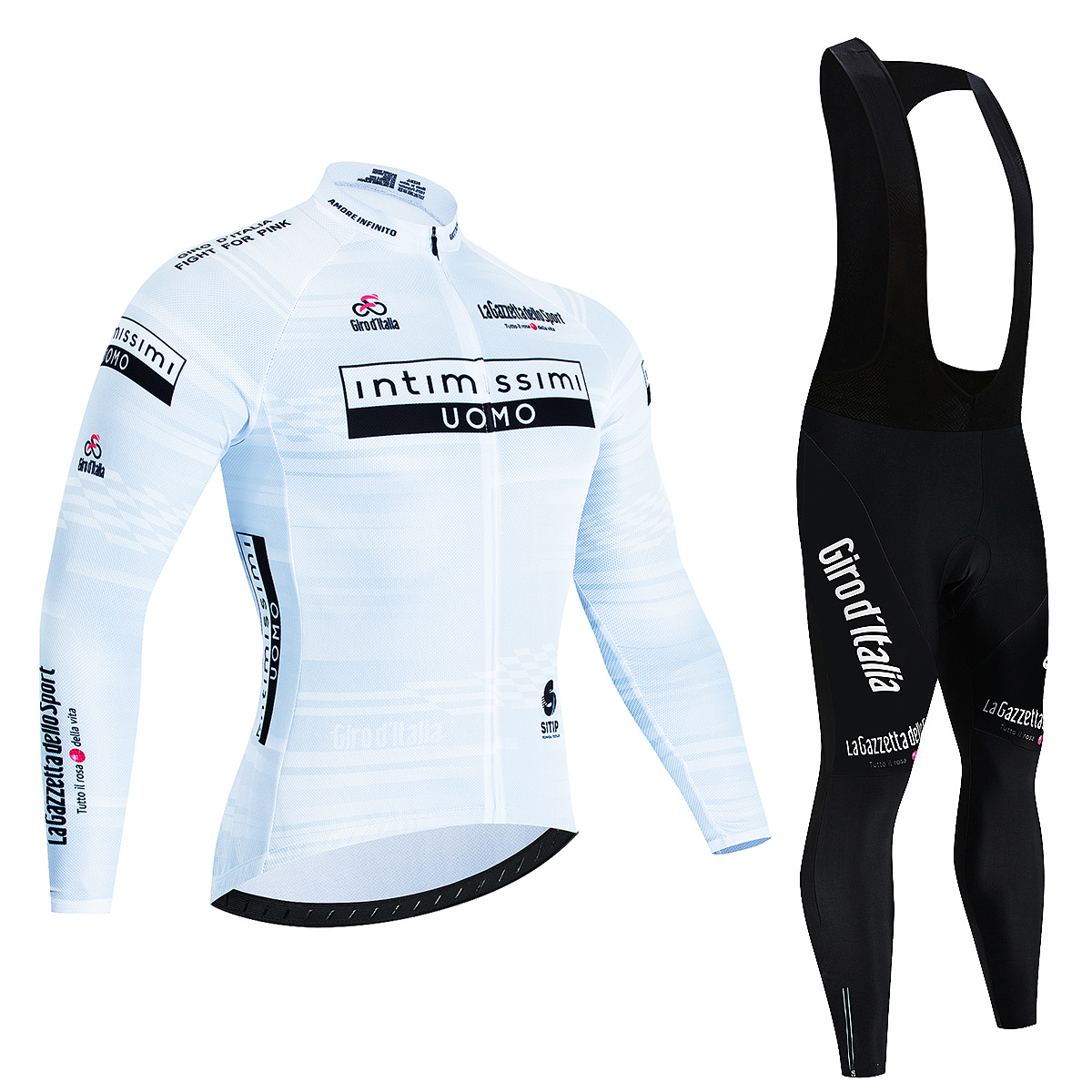 Cycling Commuter Clothing - ชุดเสื้อเจอร์ซีย์ปั่นจักรยานทีมทัวร์เดออิตาลี ปี 2025 สำหรับผู้ชาย ชุดเสื้อผ้าแขนยาวสำหรับปั่นจักรยานเสือภูเขาและจักรยานถนน กางเกงจักรยานแบบมีสายรัดเอว