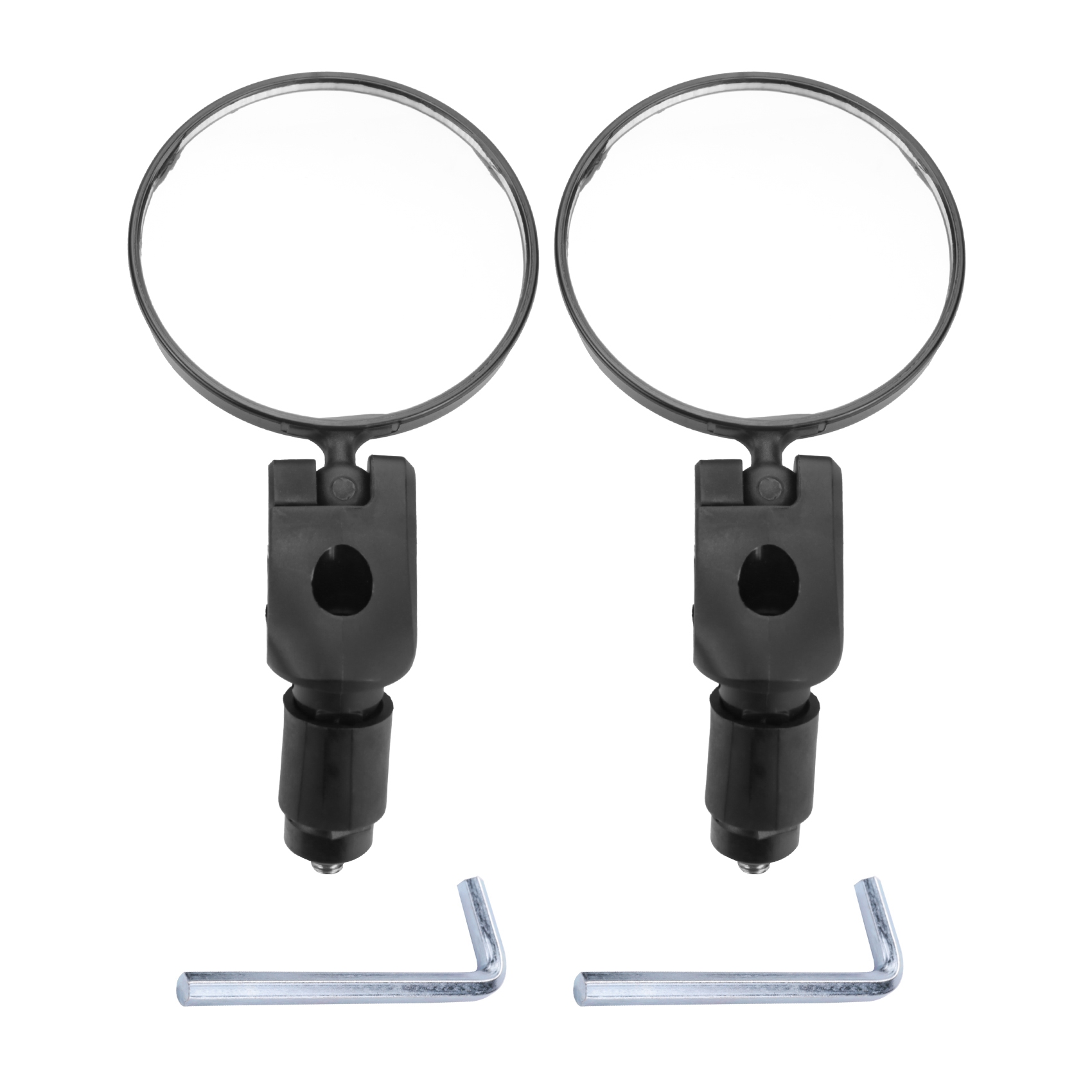 Mirror Handlebar Convex - กระจกมองหลังจักรยาน AEB0, กระจกมองหลังสำหรับการปั่นจักรยาน, กระจกมองหลังที่ปลอดภัย, กระจกนูนพลาสติกติดตั้งบนแฮนด์จักรยานที่ปรับได้