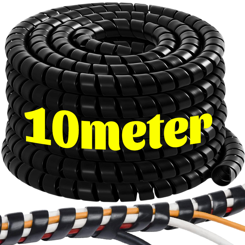 Cable Lock Flexible - สายเคเบิลแบบเกลียว ปลอกหุ้มสายไฟแบบยืดหยุ่น ท่อจัดการสายไฟ ปลอกหุ้มสายเคเบิลแบบยืดหยุ่น ปลอกหุ้มสายไฟสำหรับสำนักงาน ปลอกหุ้มสายไฟ