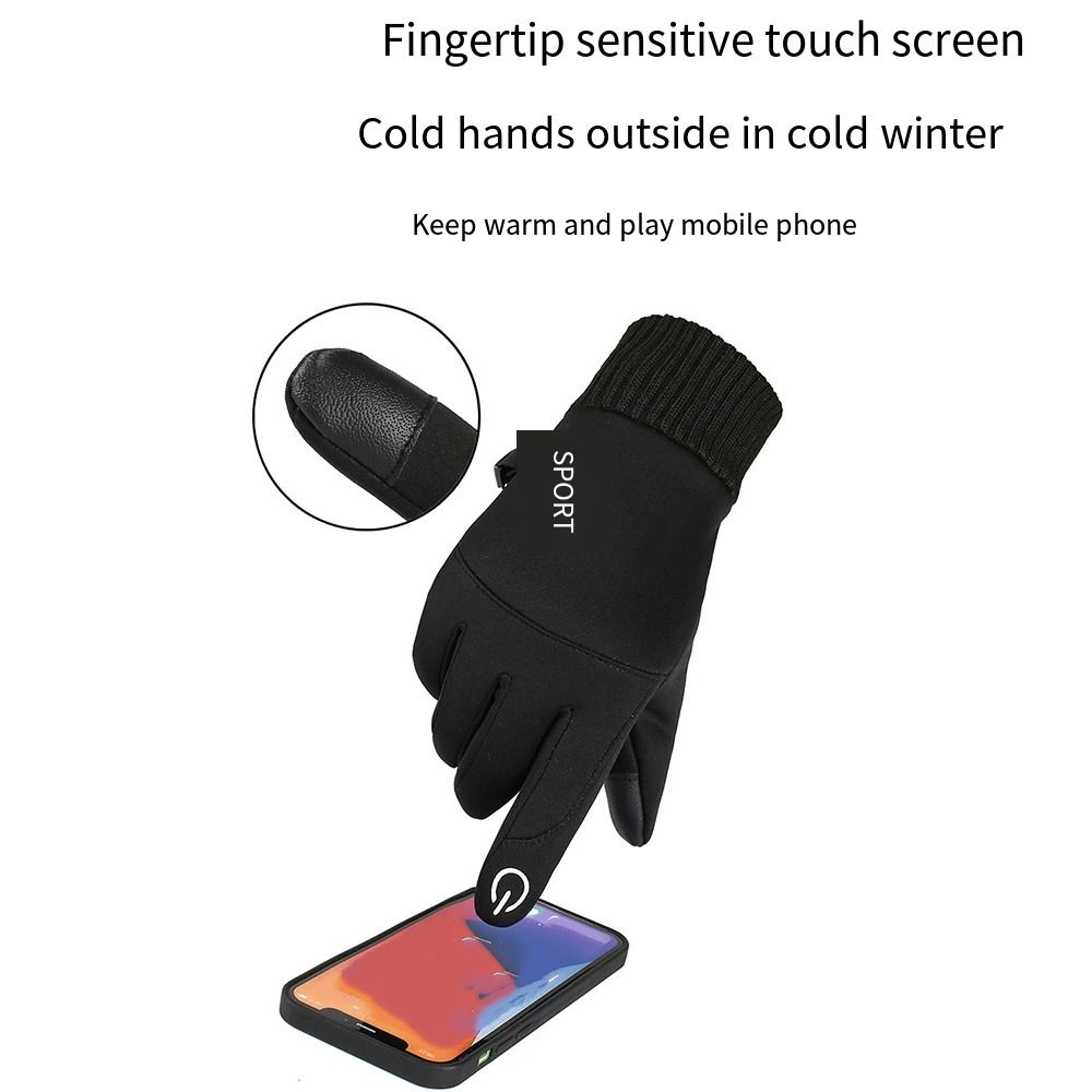 Winter Cycling Commute - ถุงมือหน้าจอสัมผัสสำหรับฤดูใบไม้ร่วงและฤดูหนาว ถุงมือกันลม กันน้ำ สำหรับเดินทาง ถุงมือแบบเต็มนิ้ว ถุงมือกันหนาว