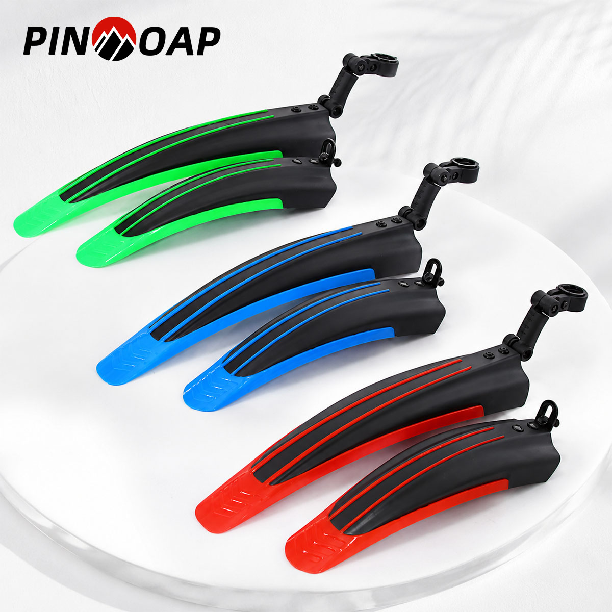Cycling Commute In Rain - PINMOAP บังโคลนจักรยานเสือภูเขา บังโคลนหน้า-หลัง ป้องกันยางลื่นไถล เหมาะสำหรับจักรยานเสือภูเขา จักรยานเดินทาง