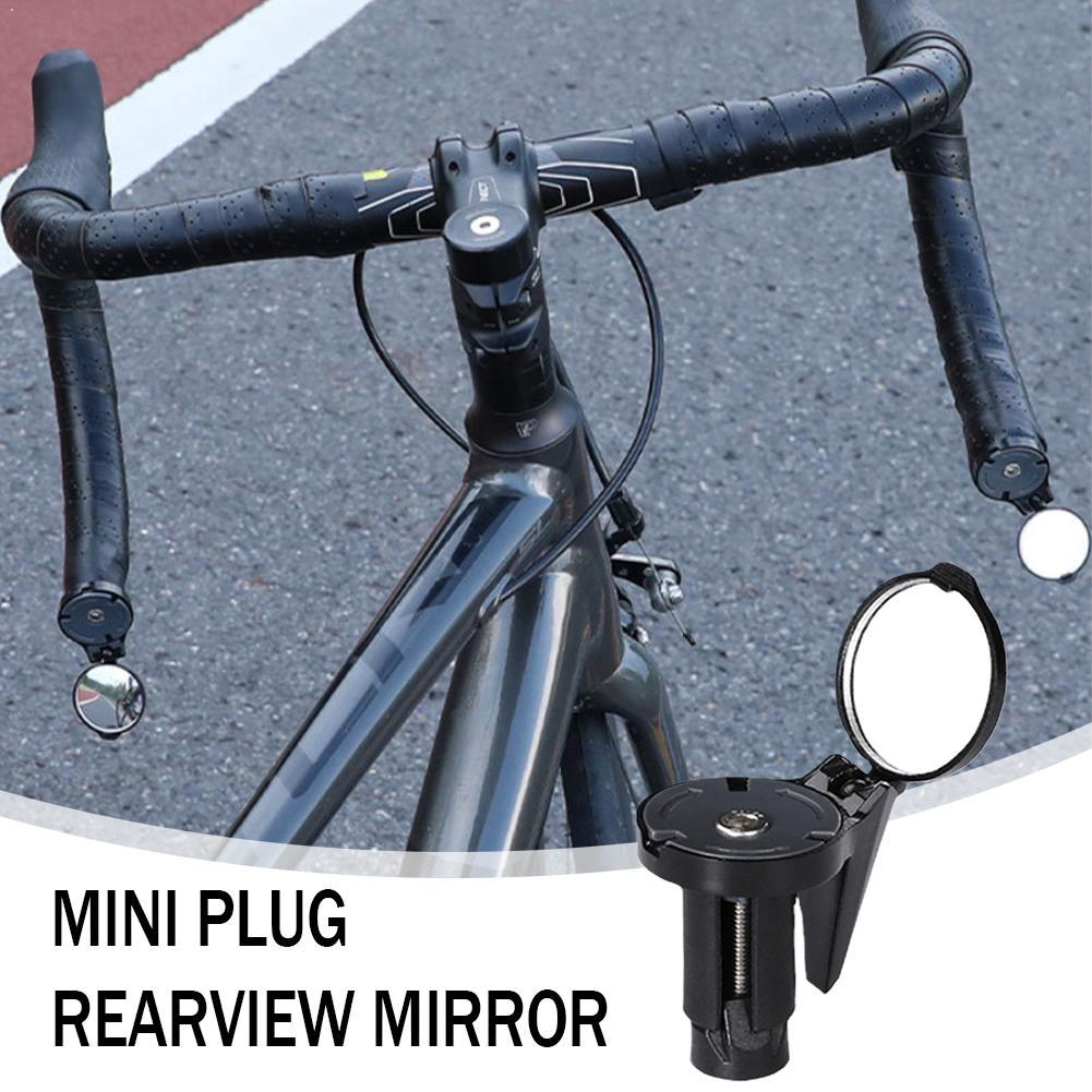 Mirror Handlebar Convex - กระจกมองหลังจักรยานแบบติดปลายแฮนด์ HD หมุนได้ 360 องศา กระจกนูนสำหรับจักรยานเสือภูเขาและจักรยานถนน
