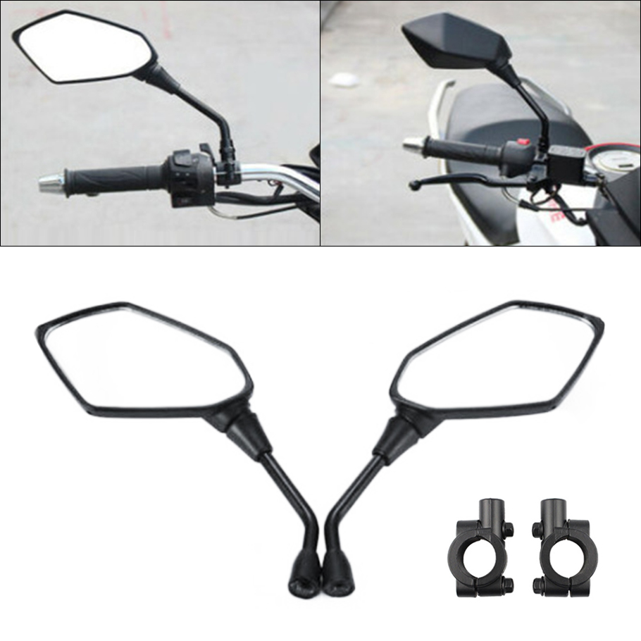 Mirror Handlebar Convex - 2 ชิ้น Universal รถจักรยานยนต์กระจกมองหลังนูน 10 มิลลิเมตร