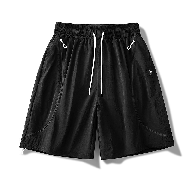 Cycling Shorts For Commute - กางเกงขาสั้นกีฬาแห้งเร็วสีทึบสำหรับผู้ชายพร้อมกระเป๋าระบายอากาศแบบหลวม ๆ กางเกงขาสั้นลำลองสำหรับการเดินทางประจำวัน ปั่นจักรยาน ช้อปปิ้ง