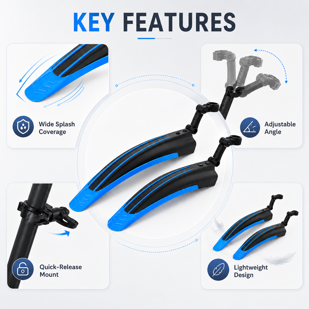 PINMOAP ชุดบังโคลนจักรยาน 2 ชิ - Cycling Commute In Rain บทวิจารณ์และราคา