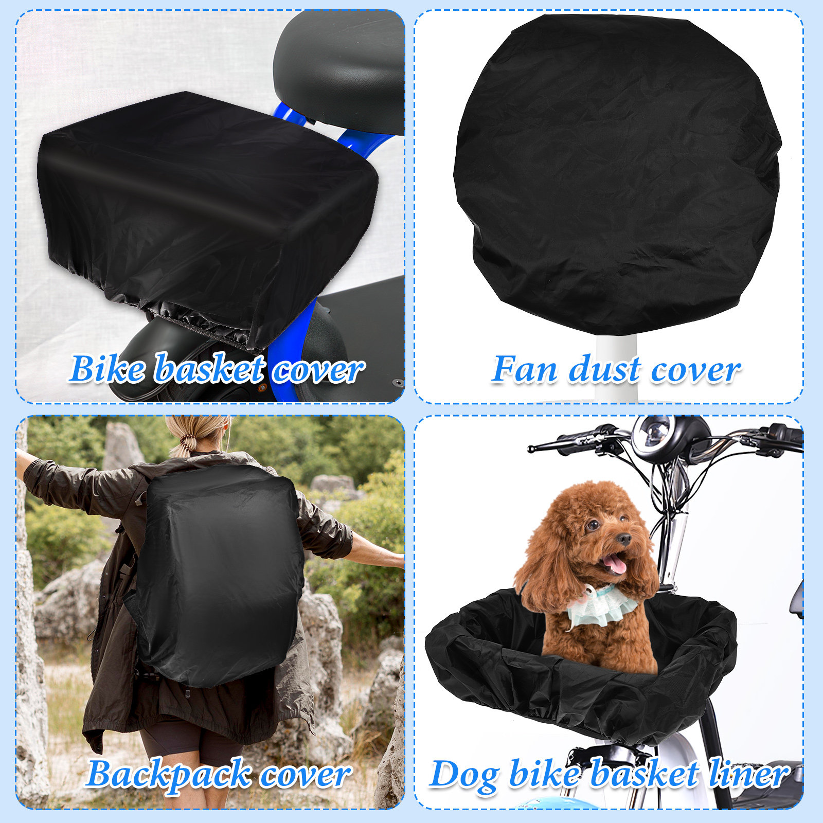 ฝาครอบตะกร้าจักรยาน 2 ชิ้น วัส - Cycling Commute In Rain บทวิจารณ์และราคา