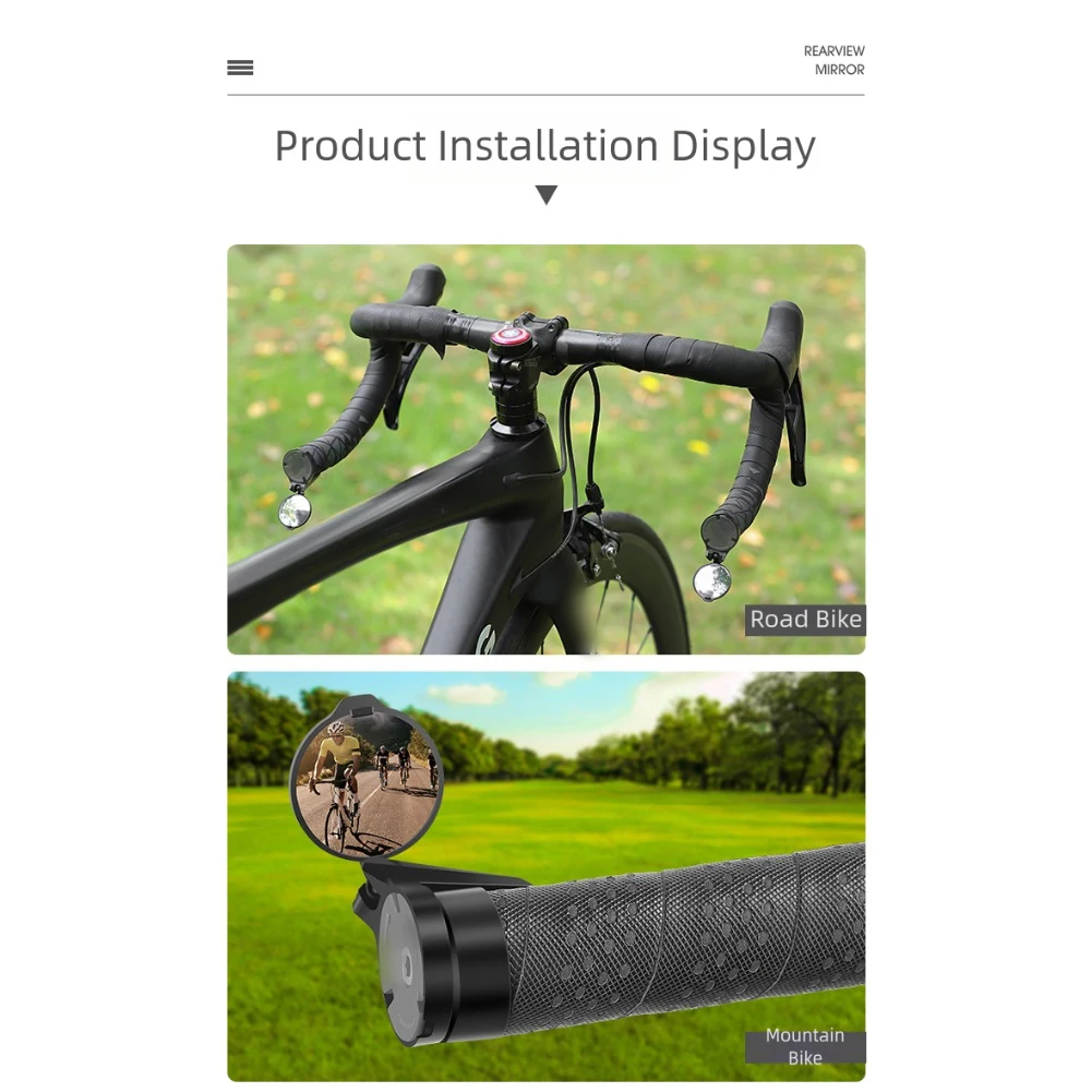 กระจกมองหลังปลายแฮนด์จักรยาน - - Mirror Handlebar Convex บทวิจารณ์และราคา