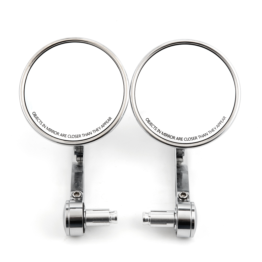 Evomosa รถจักรยานยนต์ Chrome น - Mirror Handlebar Convex บทวิจารณ์และราคา