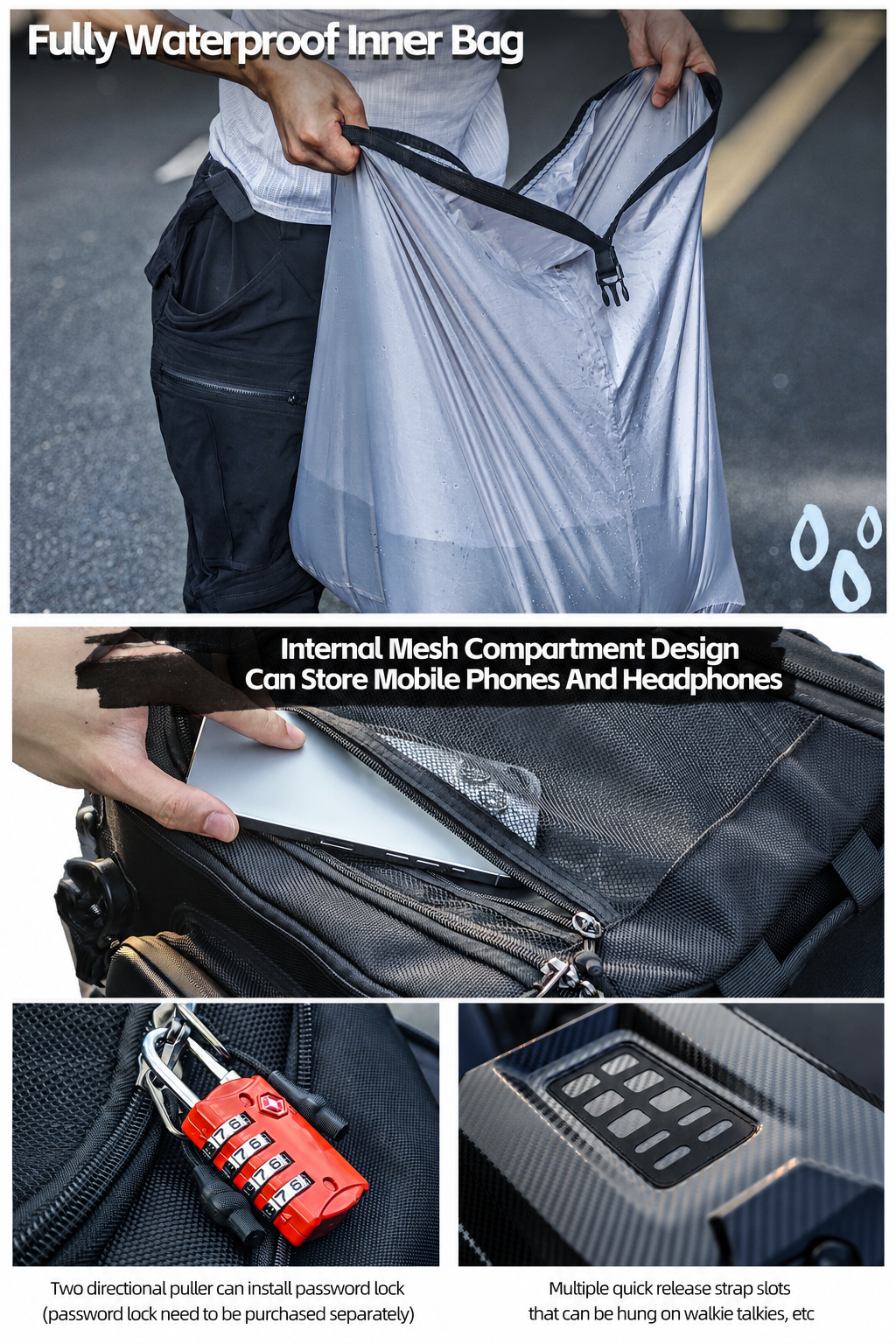 กระเป๋าท้ายมอเตอร์ไซค์ Rhinowa - Cycling Commute Backpack บทวิจารณ์และราคา