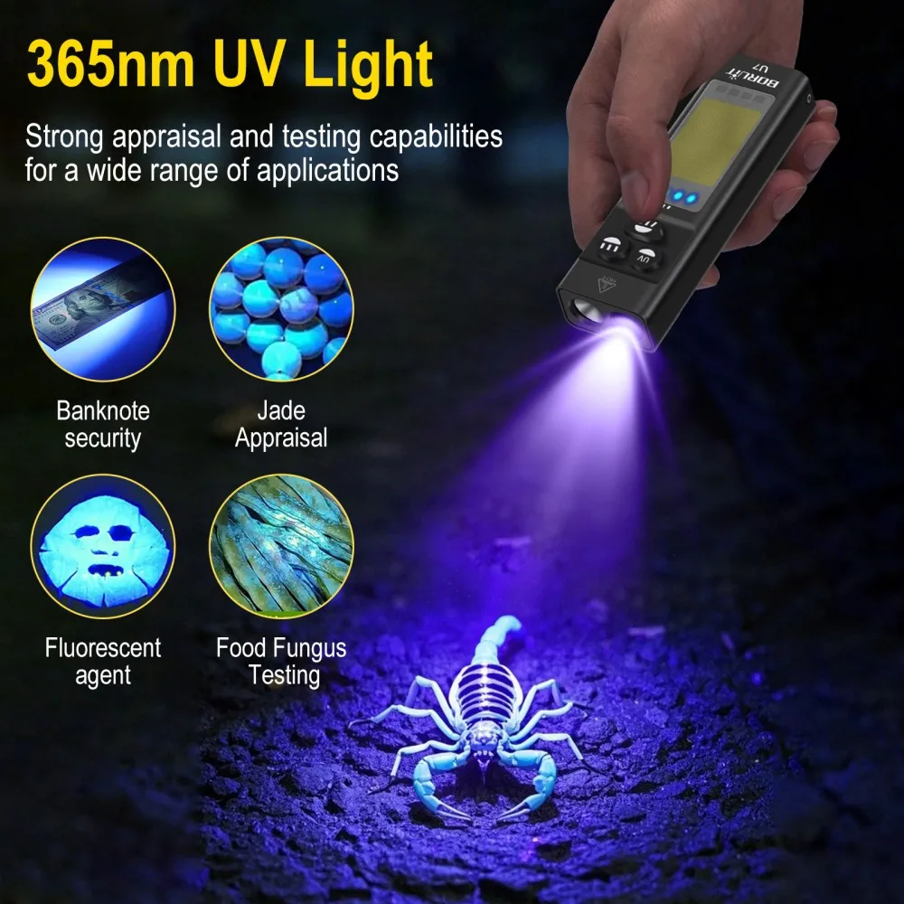 ไฟฉาย BORUiT U7 UV LED EDC 110 - Cycling To Work บทวิจารณ์และราคา