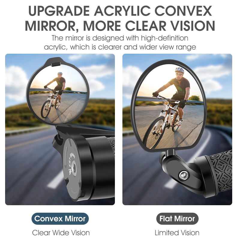 กระจกมองหลังแฮนด์จักรยานตะวันต - Mirror Handlebar Convex บทวิจารณ์และราคา