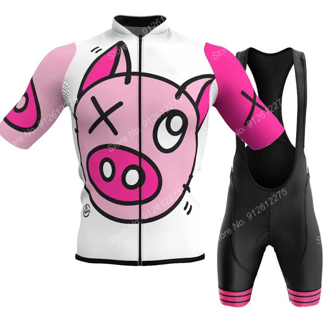 ชุด2023การ์ตูนหมูสำหรับผู้ชายเ - Cycling Commuter Clothing บทวิจารณ์และราคา