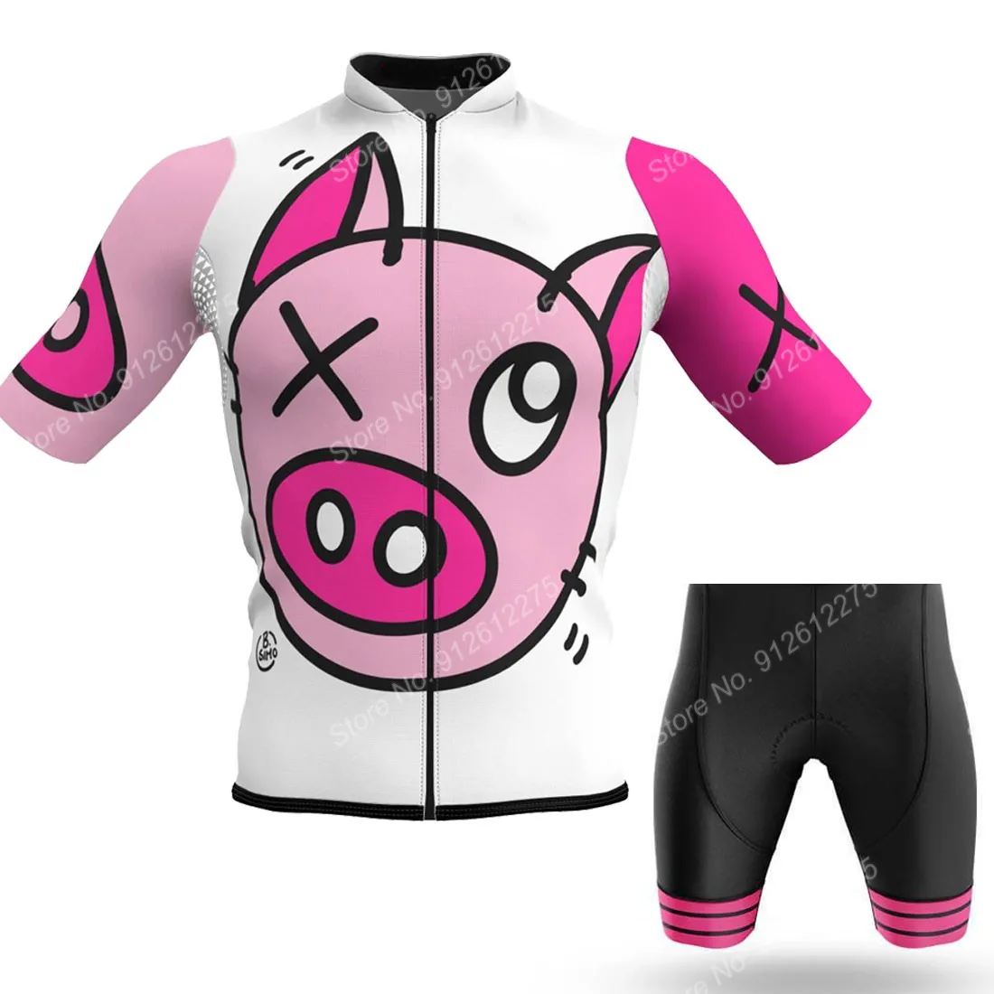 ชุด2023การ์ตูนหมูสำหรับผู้ชายเ - Cycling Commuter Clothing บทวิจารณ์และราคา