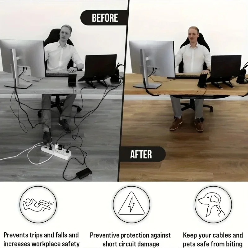 ตาข่ายจัดสายไฟใต้โต๊ะ 8 ช่อง ส - Cable Lock Flexible บทวิจารณ์และราคา