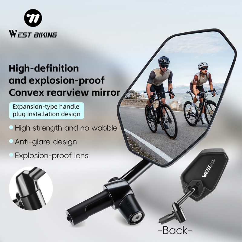 WEST BIKING HD กระจกมองหลังแบบ - Mirror Handlebar Convex บทวิจารณ์และราคา