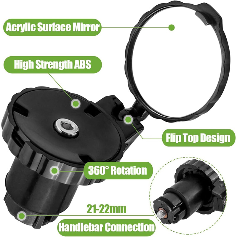 กระจกมองหลังแบบนูนติดแฮนด์จักร - Mirror Handlebar Convex บทวิจารณ์และราคา
