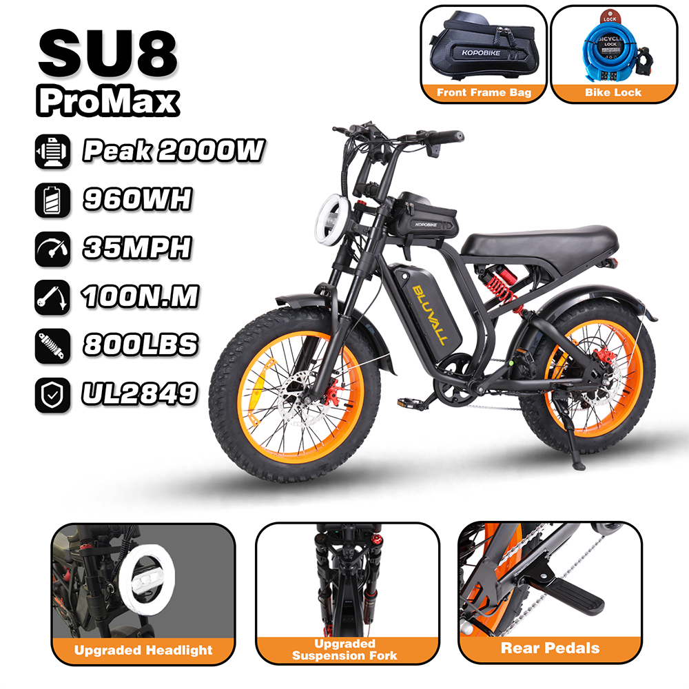 Bluvall Su8 Pack 1500W/2000W 8 - Commuting On Road Bike บทวิจารณ์และราคา