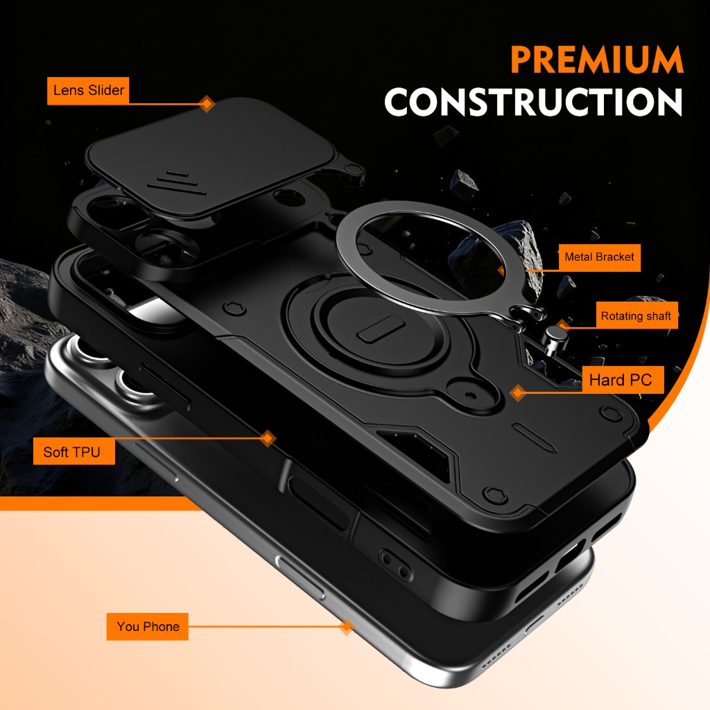 เคสโทรศัพท์กันกระแทกพร้อมฝาปิด - Kickstand Adjustable บทวิจารณ์และราคา