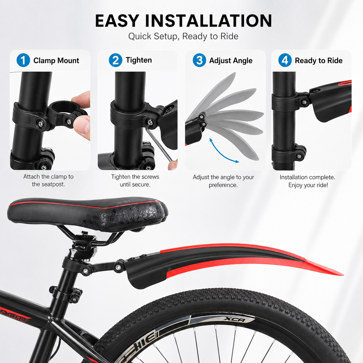 PINMOAP บังโคลนจักรยานเสือภูเข - Cycling Commute In Rain บทวิจารณ์และราคา