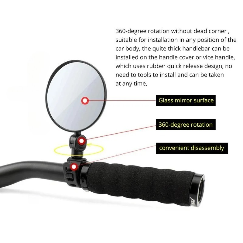 กระจกมองหลังจักรยานติดแฮนด์  ก - Mirror Handlebar Convex บทวิจารณ์และราคา
