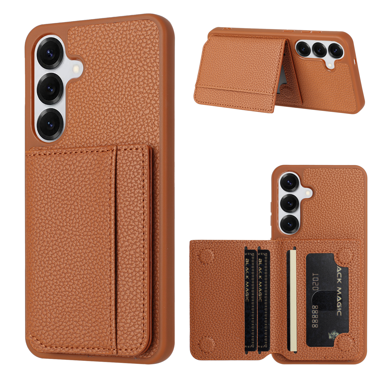 เคสโทรศัพท์แบบกระเป๋าหนังลายลิ - Kickstand Adjustable บทวิจารณ์และราคา
