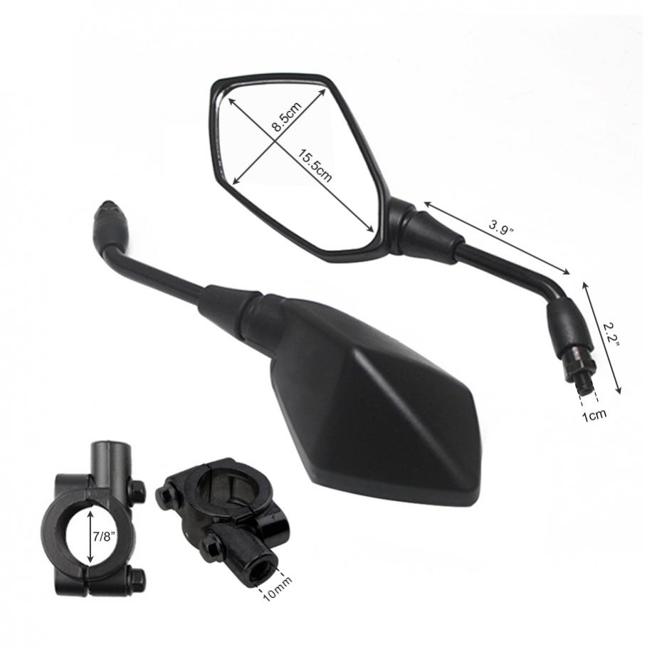 2 ชิ้น Universal รถจักรยานยนต์ - Mirror Handlebar Convex บทวิจารณ์และราคา