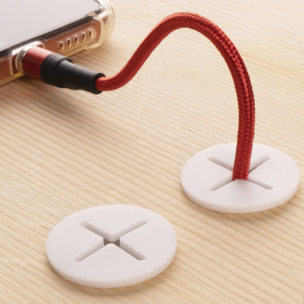 14 ชิ้น ที่ร้อยสายไฟบนโต๊ะ, ฝา - Cable Lock Flexible บทวิจารณ์และราคา